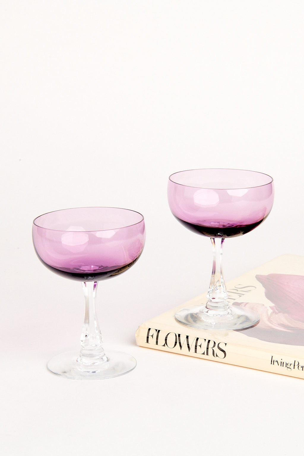 Fuchsia Decorative Stem Cocktail Glasses Set of Two – Rosemary Home