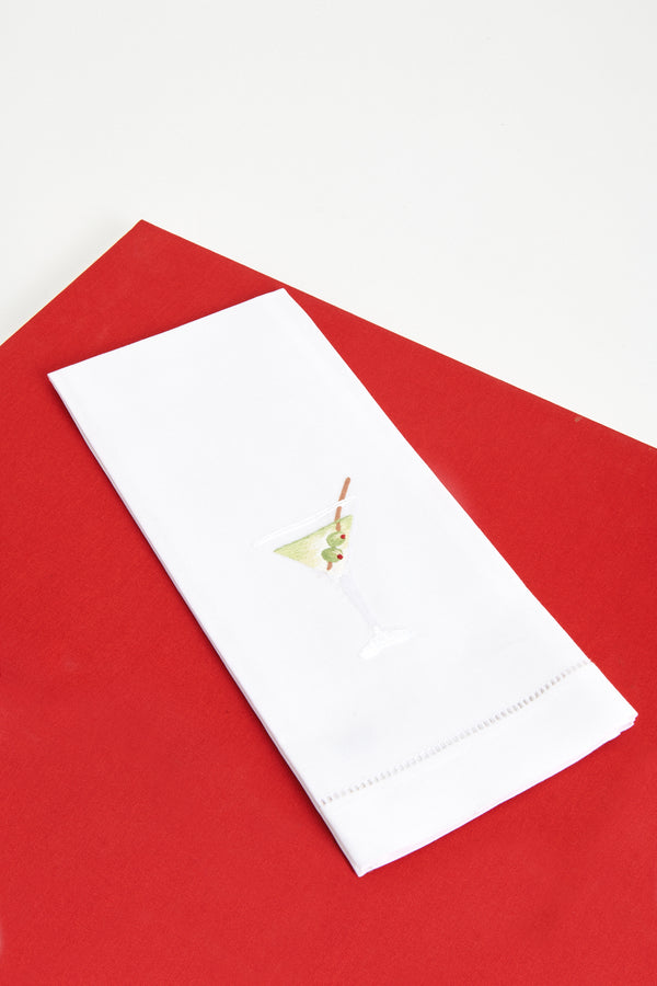 Embroidered Martini Bar Towel