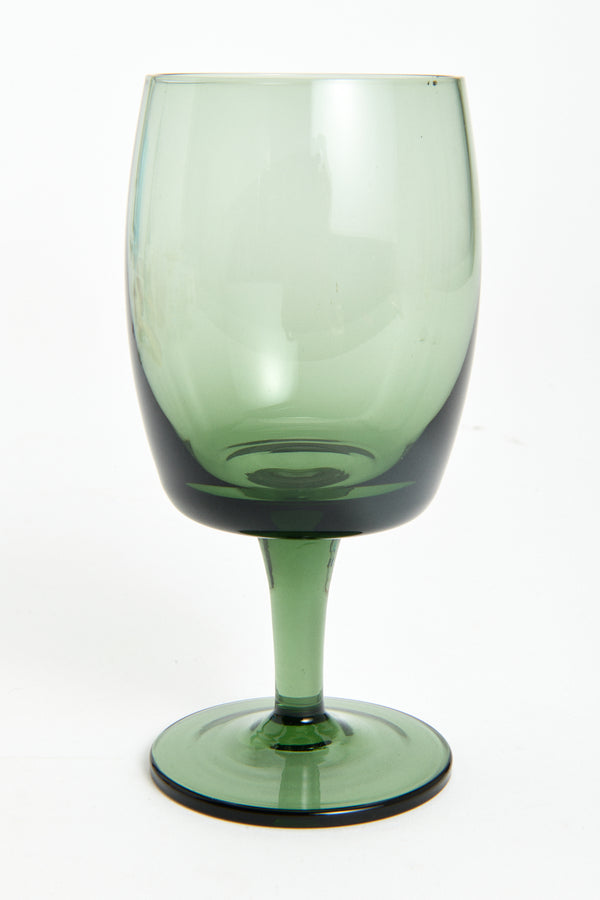 Olive Green Wine Glass