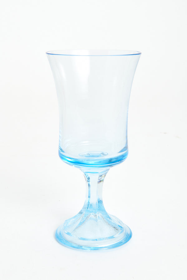 Aquamarine Pedestal Wine Glass