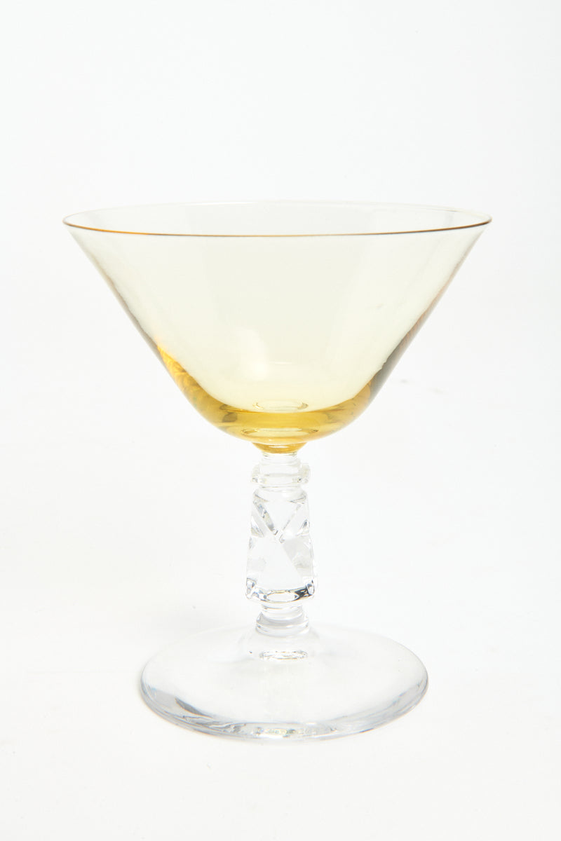 1960s Topaz Cocktail Glass