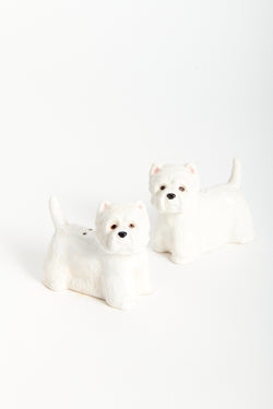 Handmade Ceramic Westie Salt & Pepper Shakers