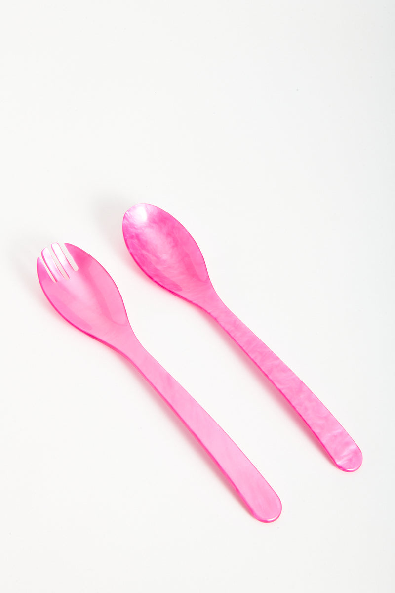 Hot Pink Salad Servers