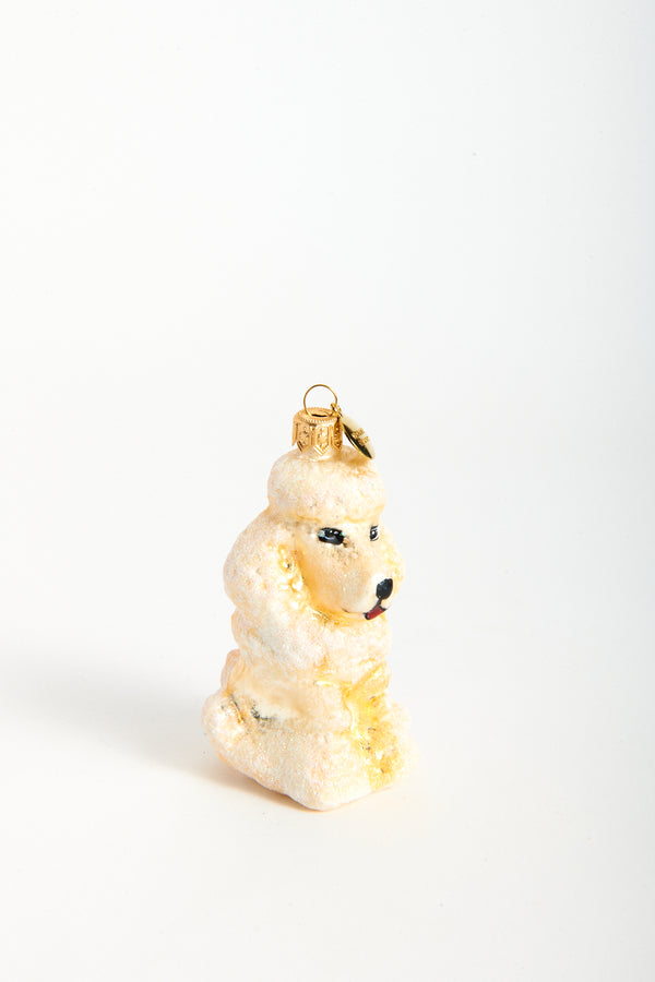 Poodle Blown Glass Ornament