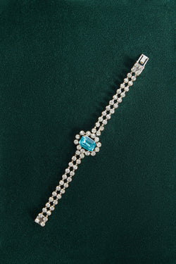 1930s Diamante & Aquamarine Bracelet