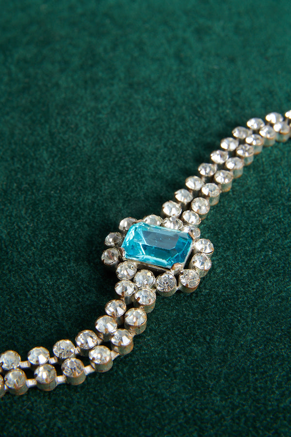 1930s Diamante & Aquamarine Bracelet