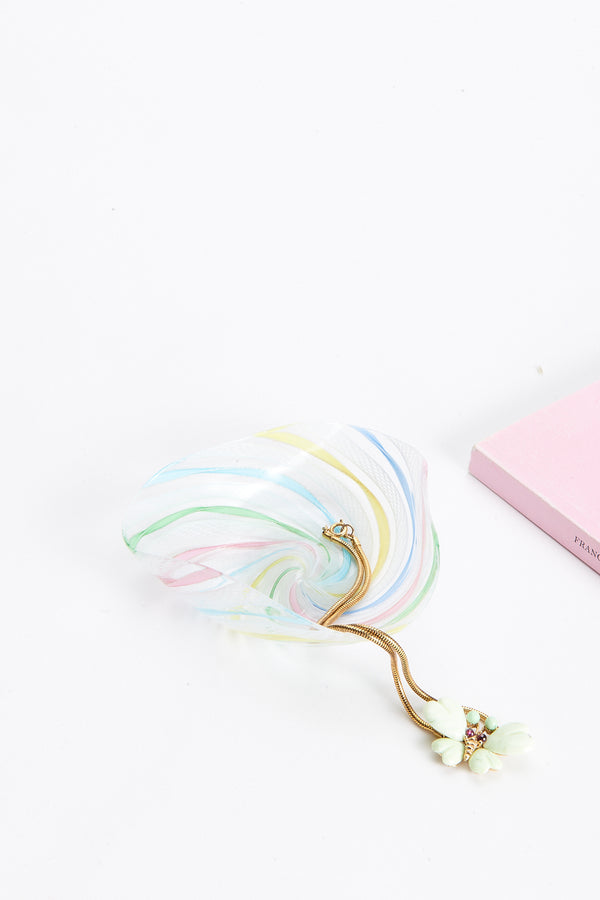 Murano Pastel Latticino Triangle Catchall