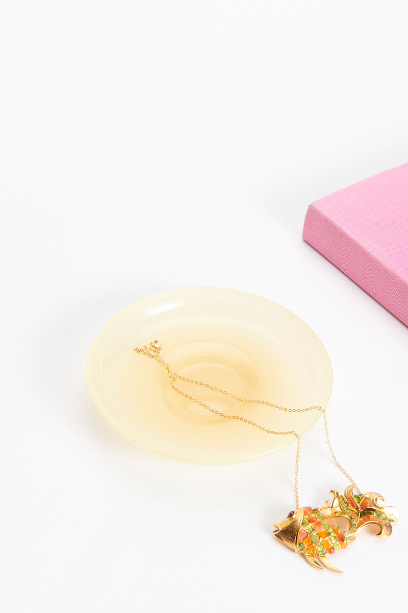 1960s Butter Yellow Murano Dish