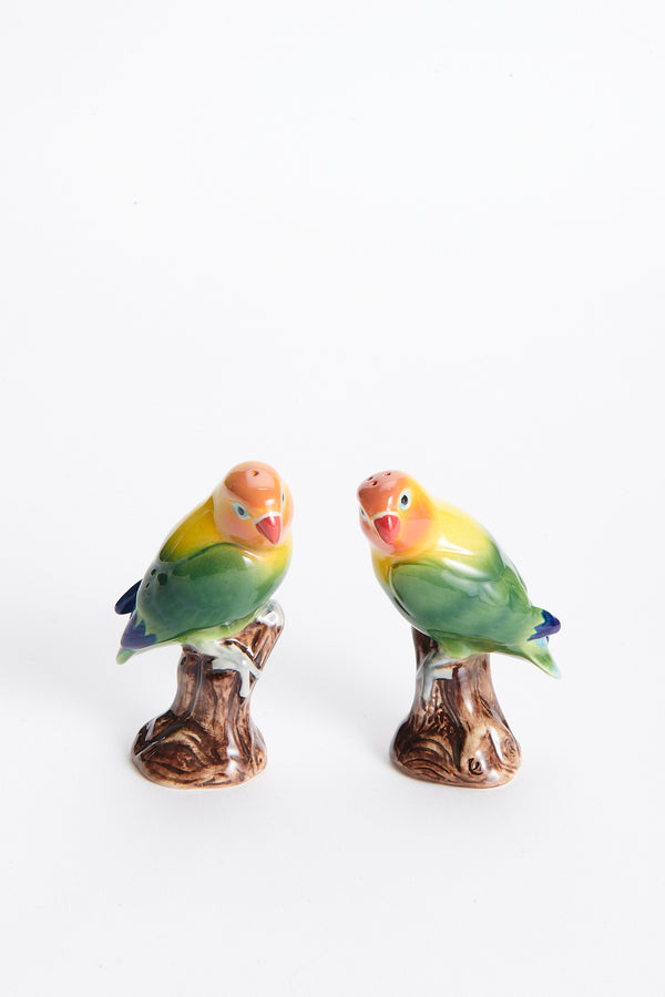 Handmade Ceramic Love Birds Salt & Pepper Shakers