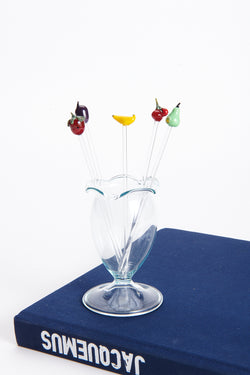 German Glass Fruit Cocktail Picks