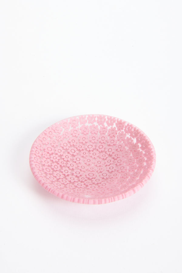 Murano Pink Daisy Millefiori Dish