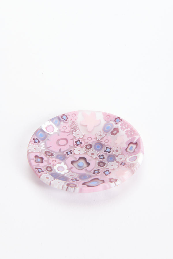 Murano Pink/White/Lilac Millefiori Dish