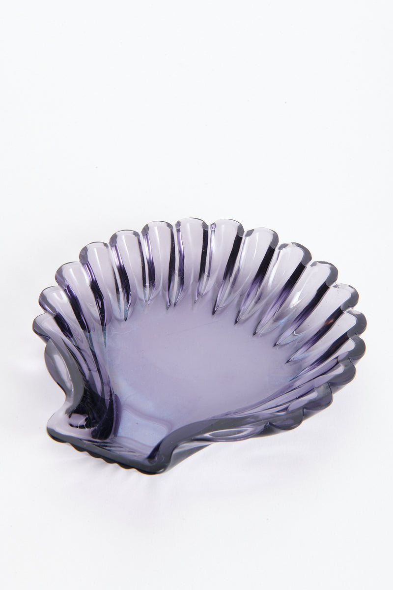 Amethyst Glass Shell Dish