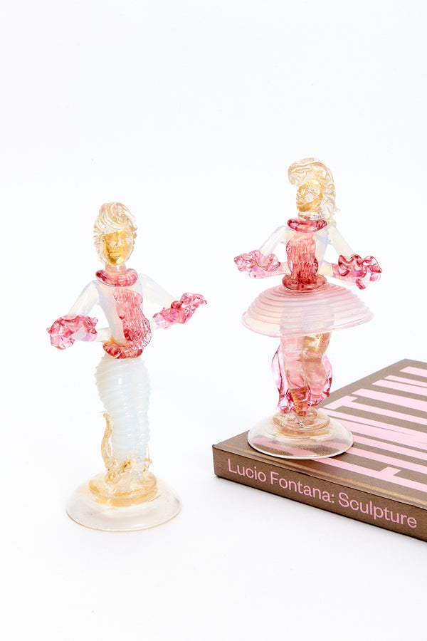 1950s-1960s Venetian Glass Dancer Set of Two