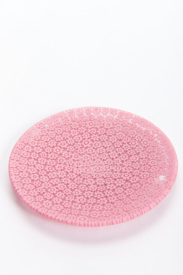 Murano Pink Daisy Millefiori Plate