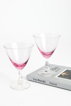 Cerise Pink Wine Goblet