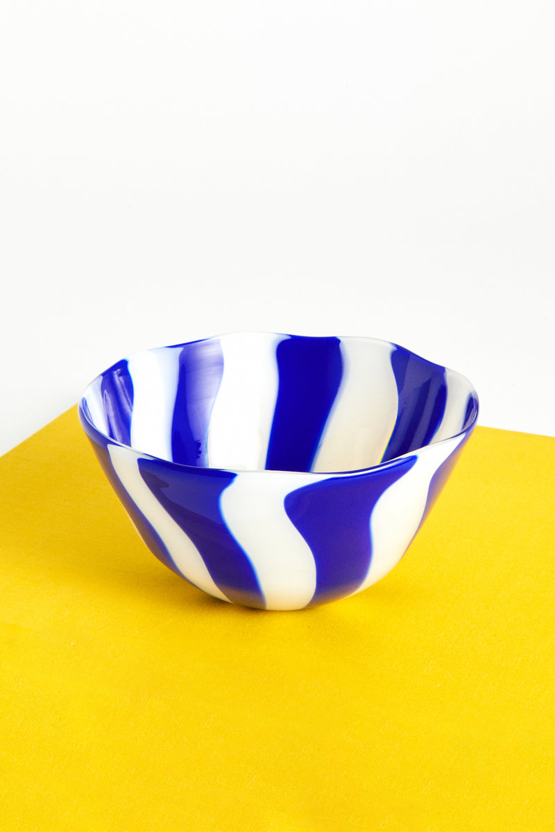 Candy Striped Murano Glass Bowl