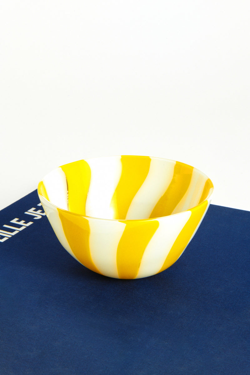 Candy Striped Murano Glass Bowl