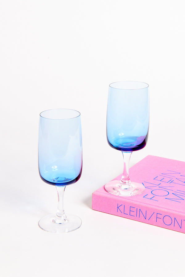 Sky Blue Wine Glass