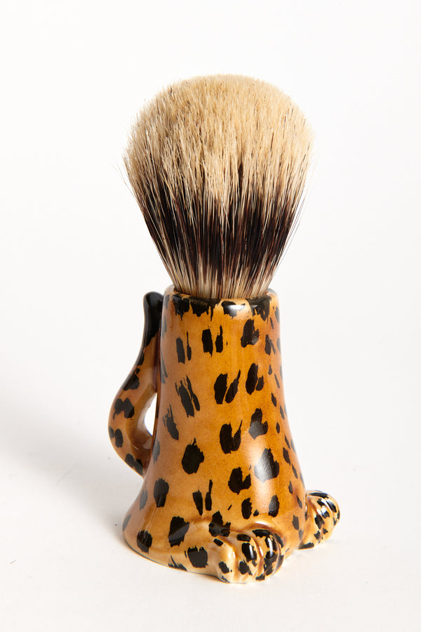 Italian 1980s Milanese Leopard Shaving Set