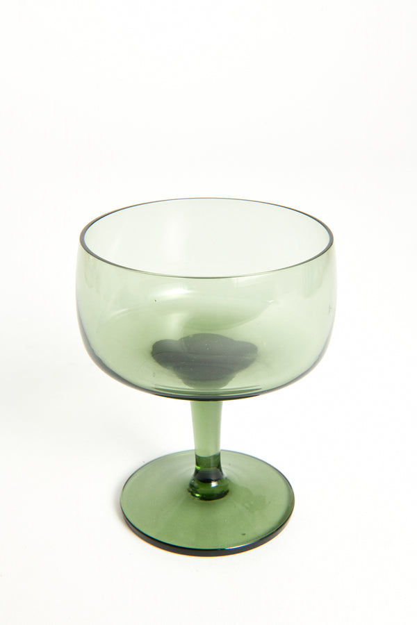 Olive Green Cocktail Glass