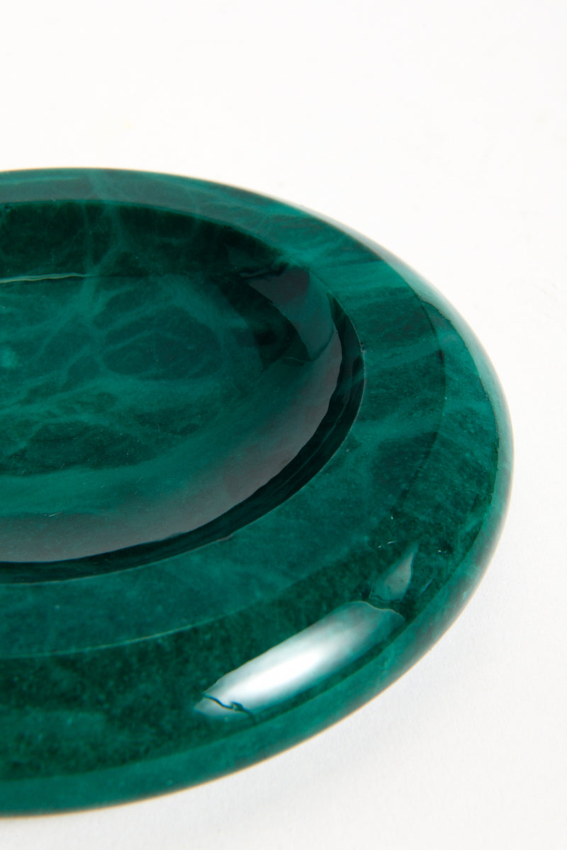 Italian Alabaster Malachite Green Catchall