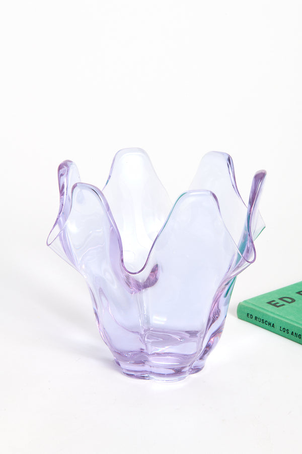 Lilac Scalloped Vase