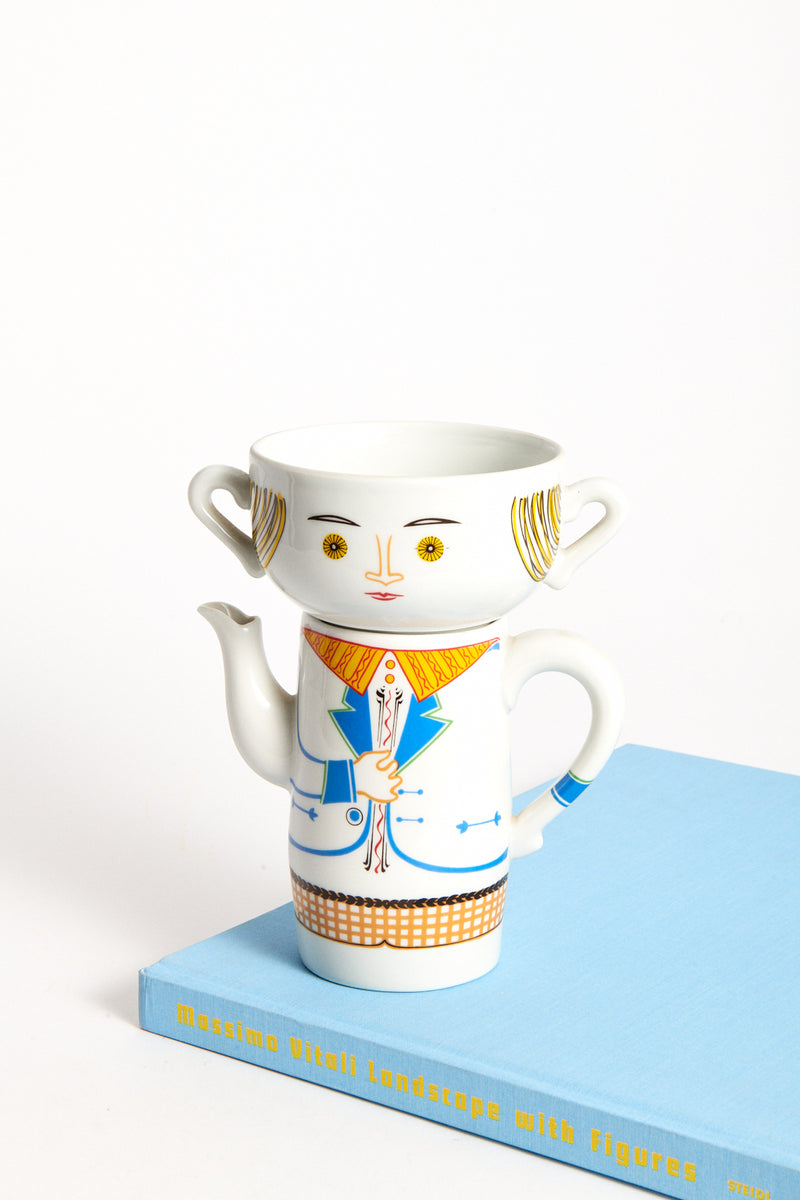 French Monsieur Artist Porcelain Coffee Set
