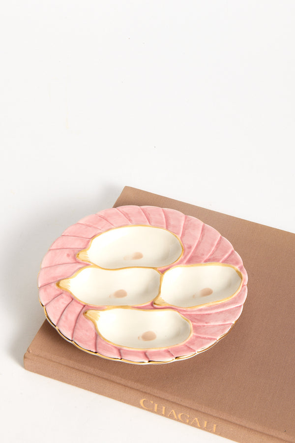 Pink & Gold Oyster Plate