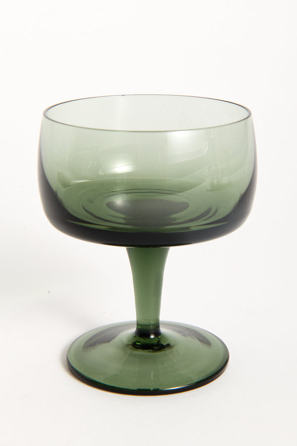 Olive Green Cocktail Glass